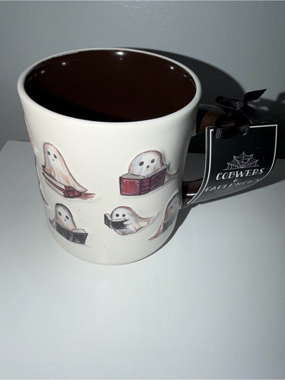 Halloween Ghost Reading Books Mug
